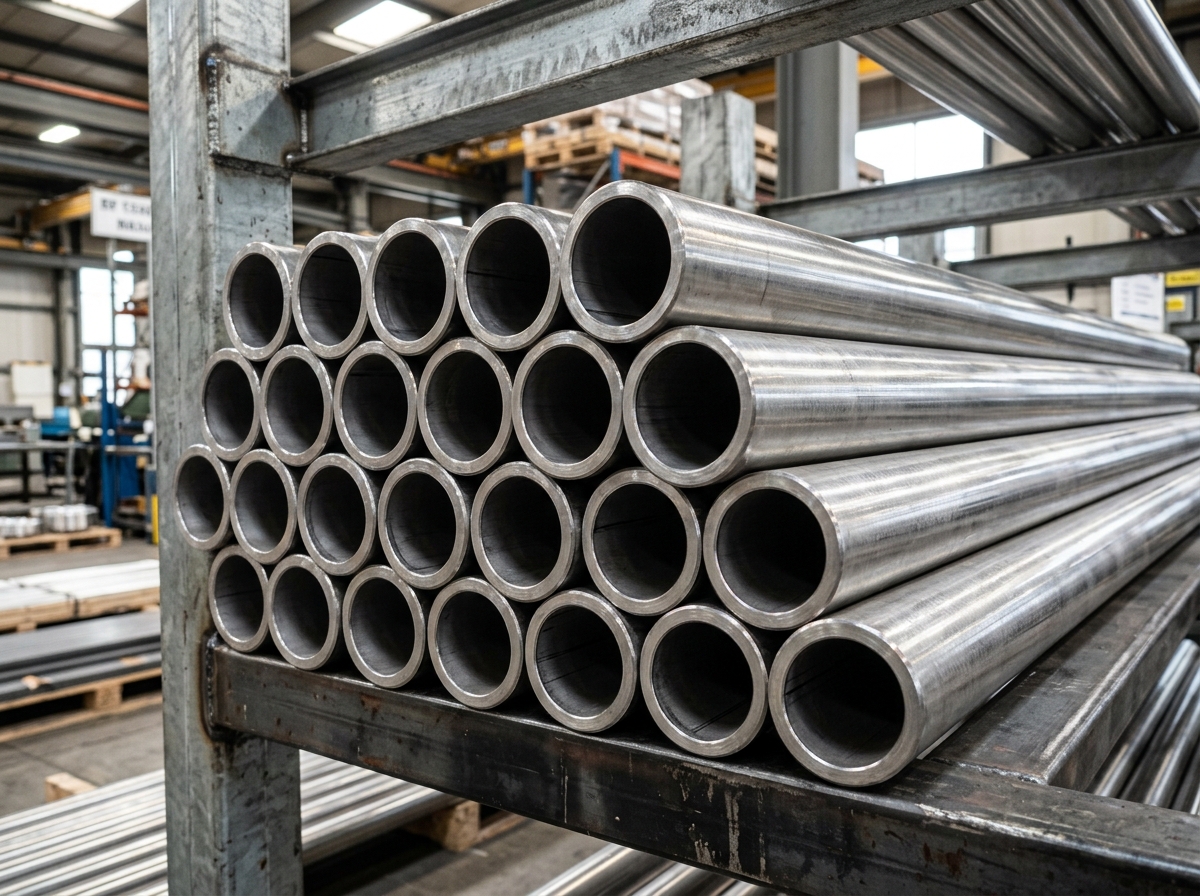 Industrial steel warehouse pipes