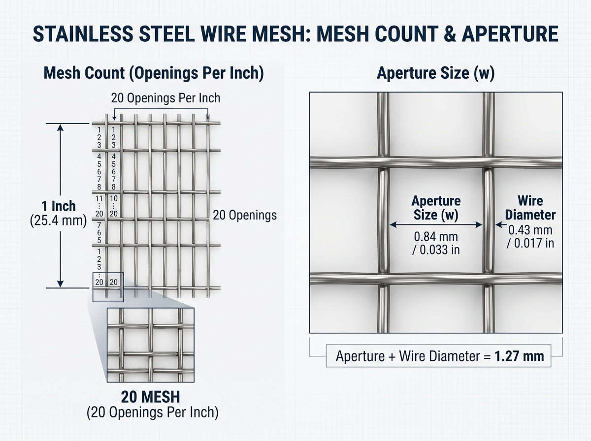 Mesh Count and Aperture Diagram